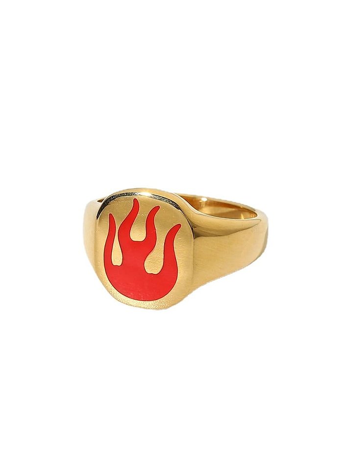 Edelstahl Flame Trend Band Ring