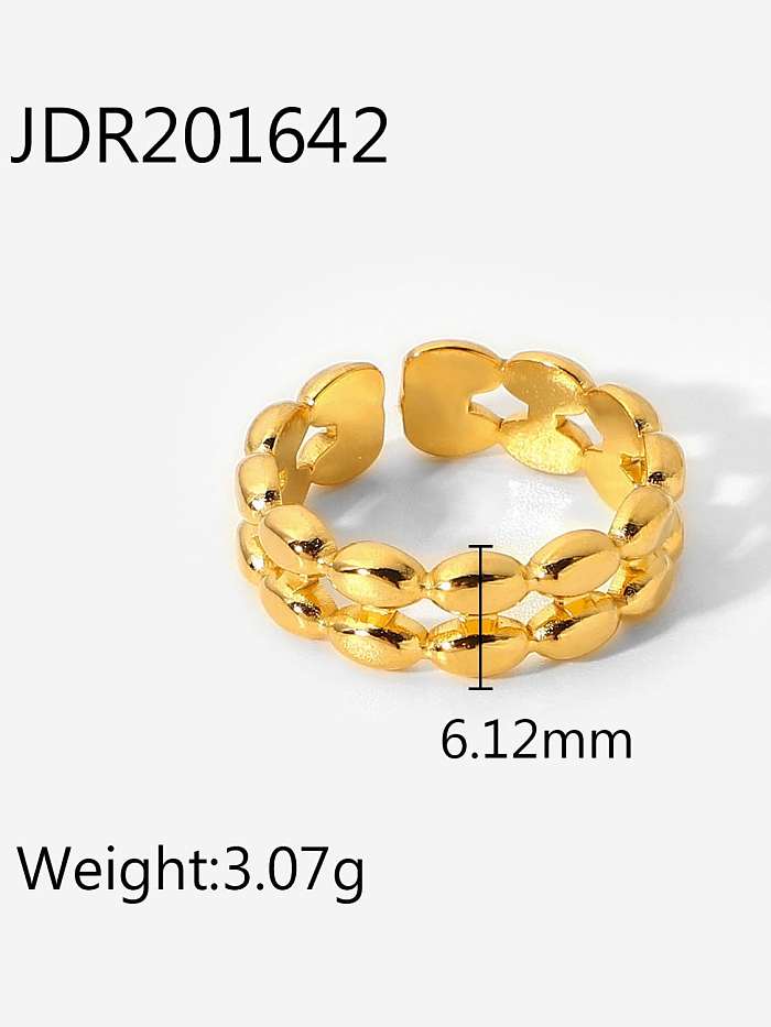 Stainless steel Geometric Trend Band Ring