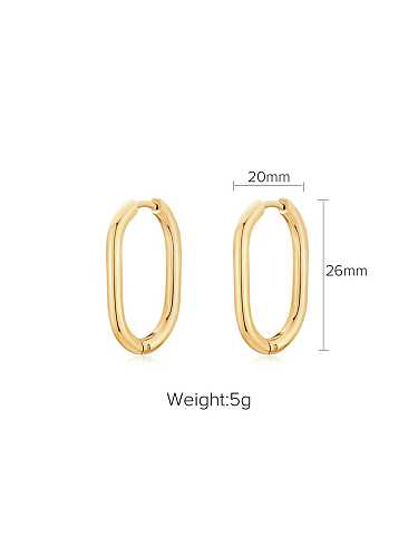 Stainless steel Geometric Trend Huggie Earring