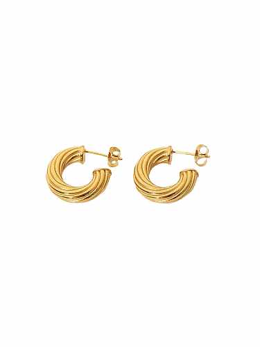 Stainless steel Twist Trend Stud Earring