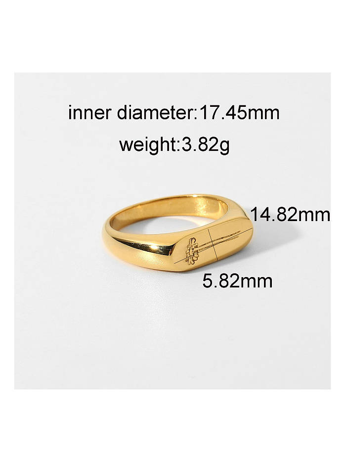 Stainless steel Geometric Trend Band Ring