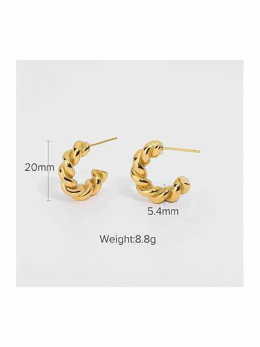 Stainless steel Spiral Trend Stud Earring