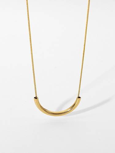Stainless steel Geometric U shape Vintage Necklace