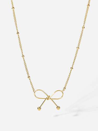 Edelstahl Bowknot minimalistische Halskette