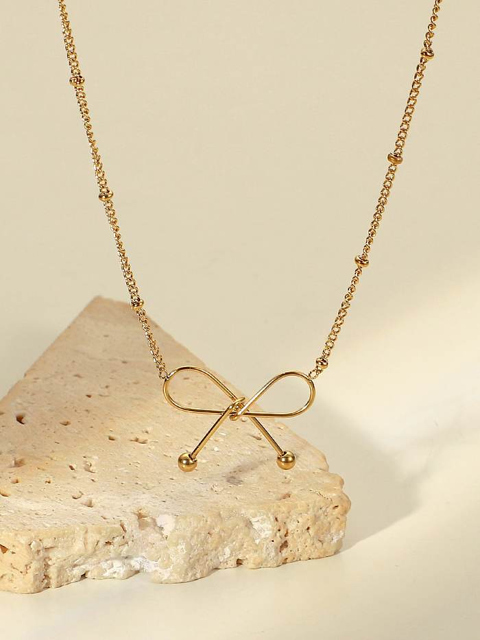 Stainless steel Bowknot Minimalist Necklace