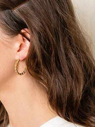 Stainless steel Round Minimalist Hoop Earring