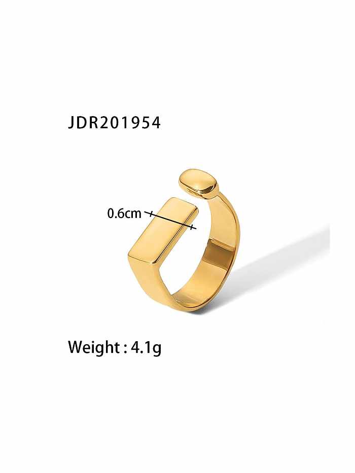 Geometrischer Trendbandring aus Edelstahl