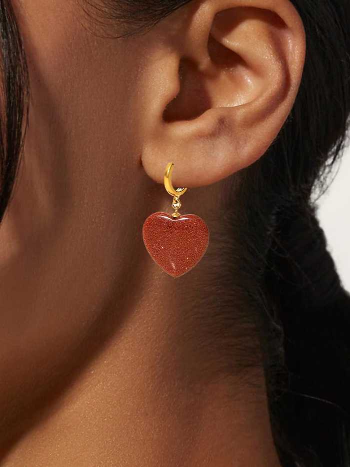 Stainless steel Heart Vintage Huggie Earring