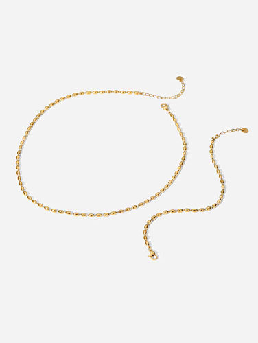 Vintage Perlenkette aus Edelstahl mit runden Perlen