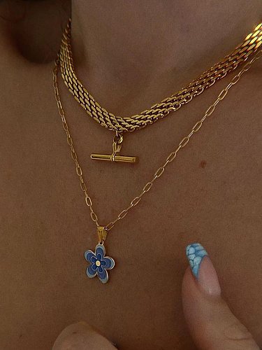 Stainless steel Geometric Trend Cuban Necklace