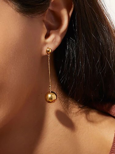 Stainless steel Bead Tassel Minimalist Drop Earring