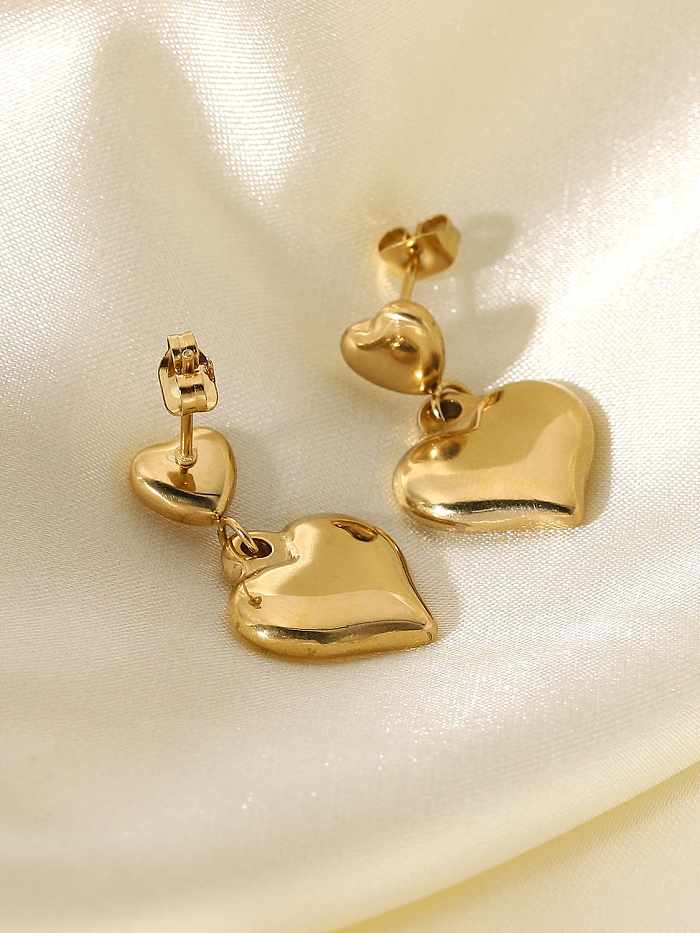 Stainless steel Heart Trend Drop Earring