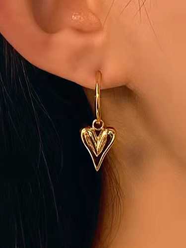 Stainless steel Heart Minimalist Huggie Earring