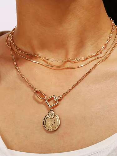 Stainless steel Geometric Minimalist Multi Strand Necklace