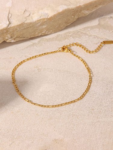 Stainless steel Minimalist Hollow Chain Anklet