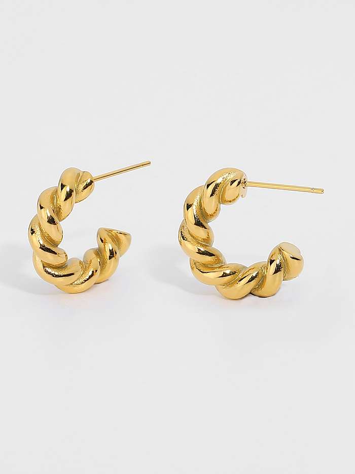 Stainless steel Spiral Trend Stud Earring