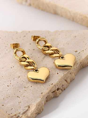 Stainless steel Heart Trend Drop Earring