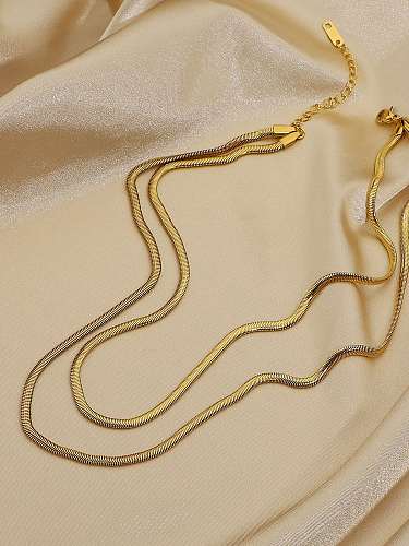 Edelstahl Serpentine Vintage Multi Strang Halskette