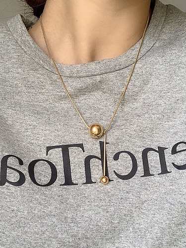 Stainless steel Ball Trend Lariat Necklace