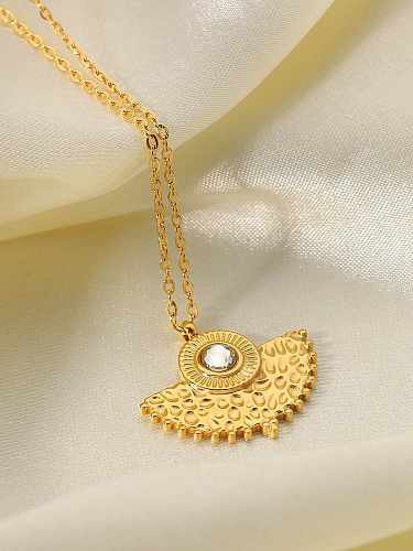 Stainless steel Cubic Zirconia Irregular Trend Necklace