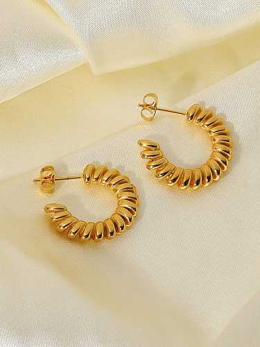 Stainless steel spiral Trend Stud Earring