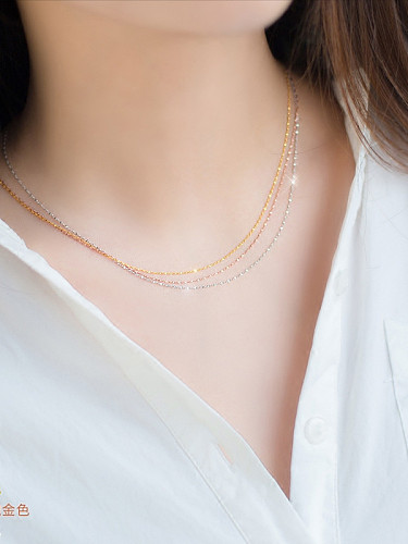 925 Sterling Silver With Gold Plated Simplistic Gypsophila chain