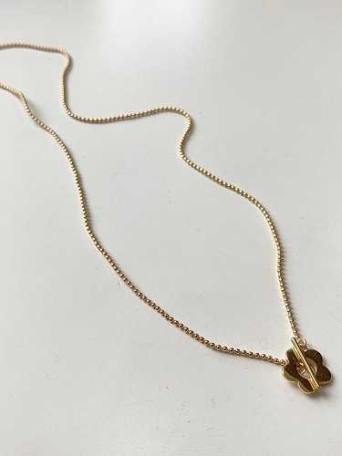 Collier de perles fleur minimaliste en argent sterling 925