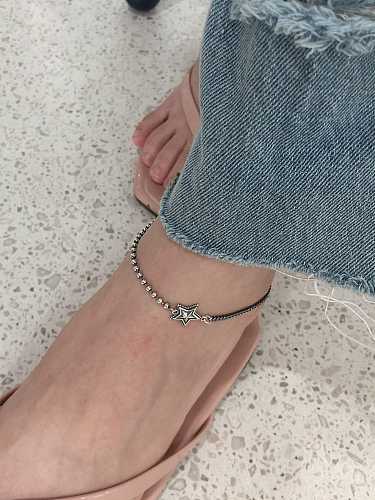 925 Sterling Silver Star Vintage Anklet