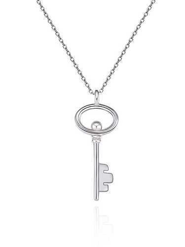 Collar minimalista con llave de plata de ley 925