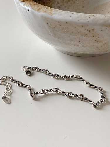 925 Sterling Silver Vintag eIrregular Link Bracelet