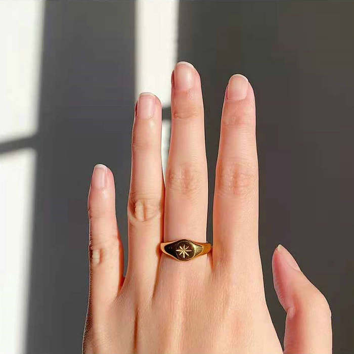 simple ray electroplated stainless steel ring
