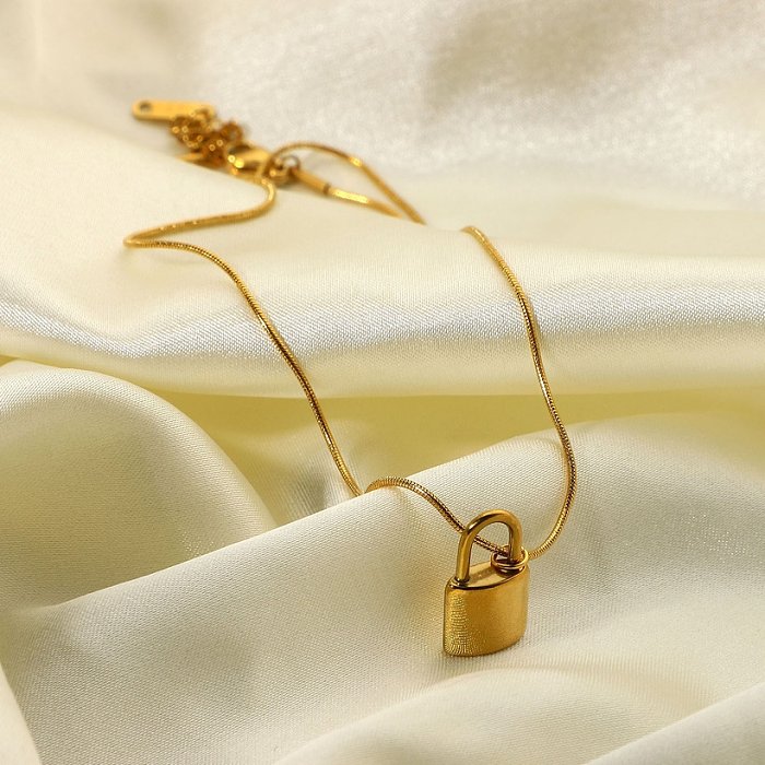 Art- und Weisegeschenk-Ketten-Edelstahl-Schmuck-Goldverschluss-hängende Halskette
