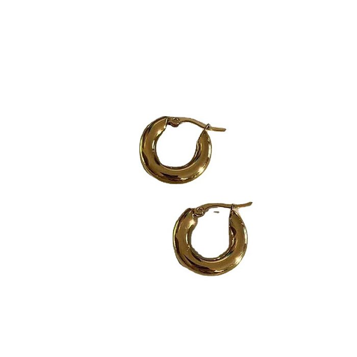 Retro-geometrische Edelstahl-Ohrringe, die Edelstahl-Ohrringe überziehen