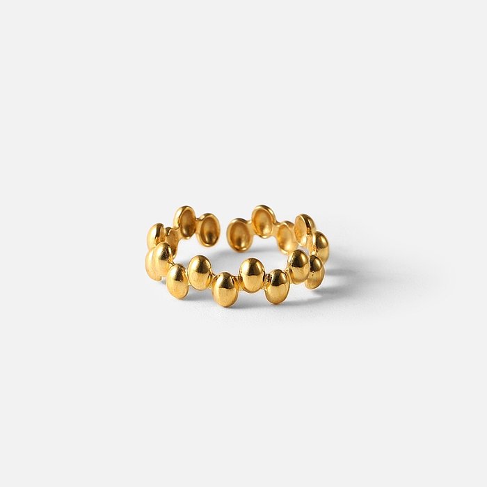 جديد التيتانيوم الصلب تصفيح 18 كيلو الذهب الفولاذ المقاوم للصدأ الصغيرة حلقة مفتوحة قبعة صغيرة الذهب
