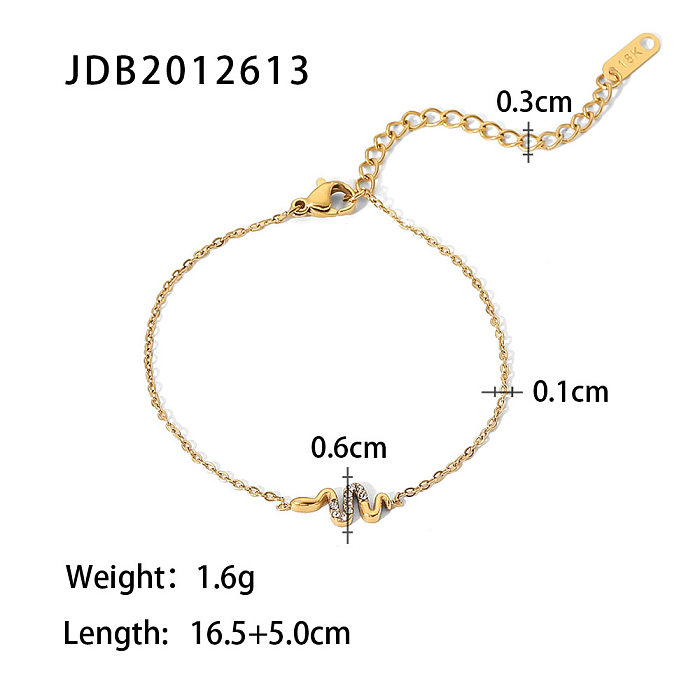 Fashion Geometric Stainless Steel Bracelets Inlay Zircon Stainless Steel Bracelets
