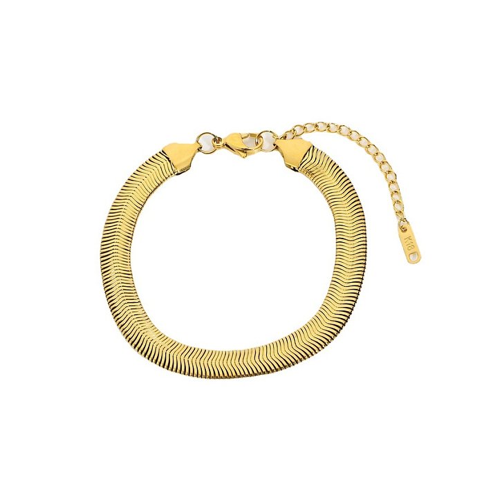vente en gros bijoux chaîne en os de serpent bracelet en acier inoxydable bijoux