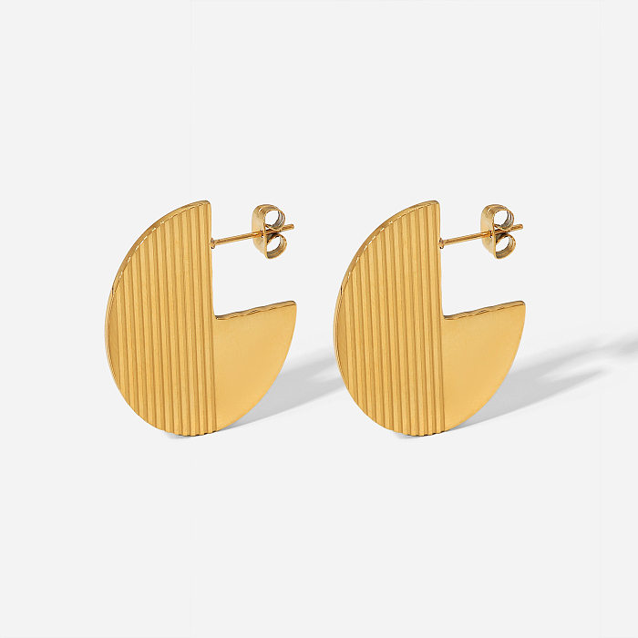 Mode-Edelstahl-geometrisches Muster-Ohrringe Galvanik-ungesetzte Edelstahl-Ohrringe