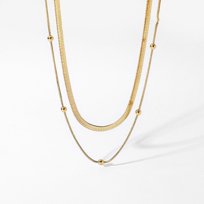 collier de collier en acier inoxydable empilable de mode bijoux en gros