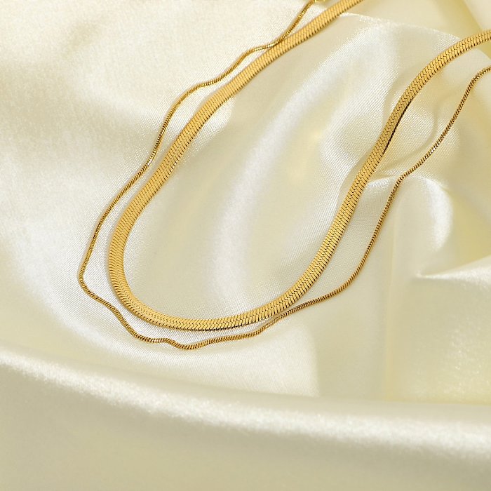 Halskette aus 18 Karat vergoldetem kubanischem Vakuum-Edelstahl