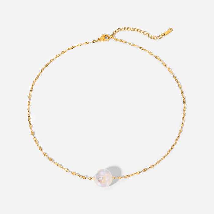 Mode-Meerjungfrau-Korn-Anhänger 18 Karat vergoldete Edelstahl-Halskette