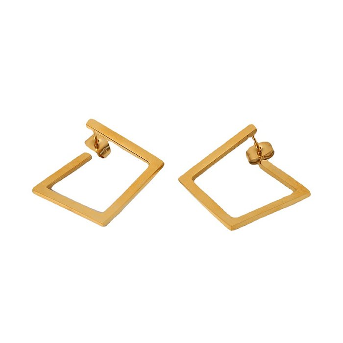 wholesale jewelry stainless steel square fashion earrings jewelry