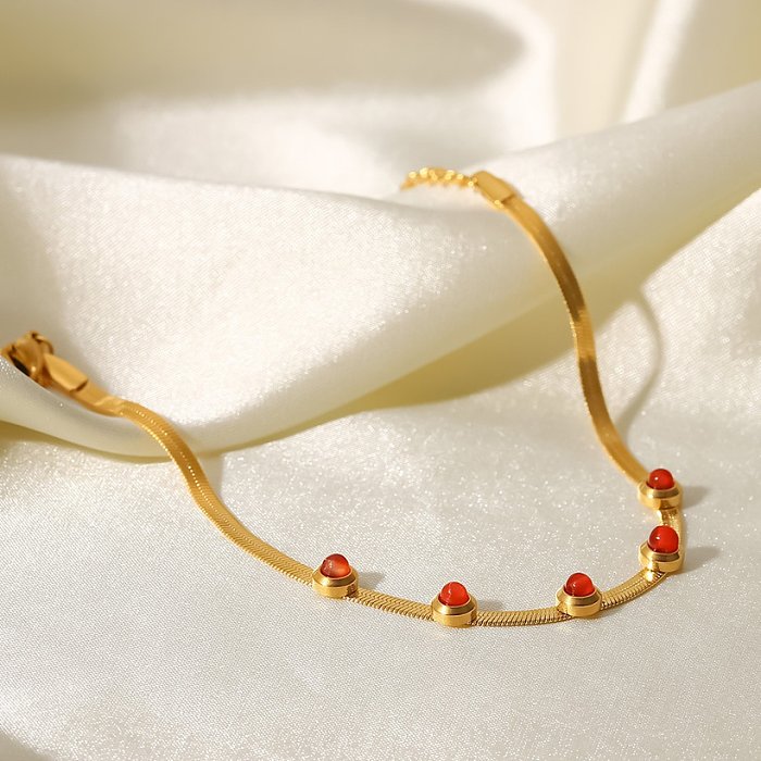 Fashion Geometric Stainless Steel Bracelets Gold Plated Zircon Stainless Steel Bracelets