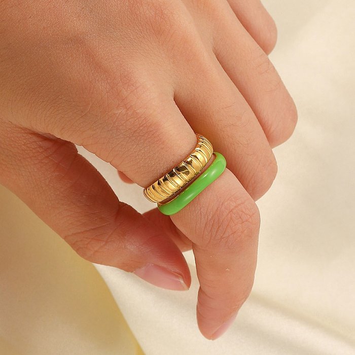 New Fashion Green Dripping Oil Double Layer Bread Open Stainless Steel Ring