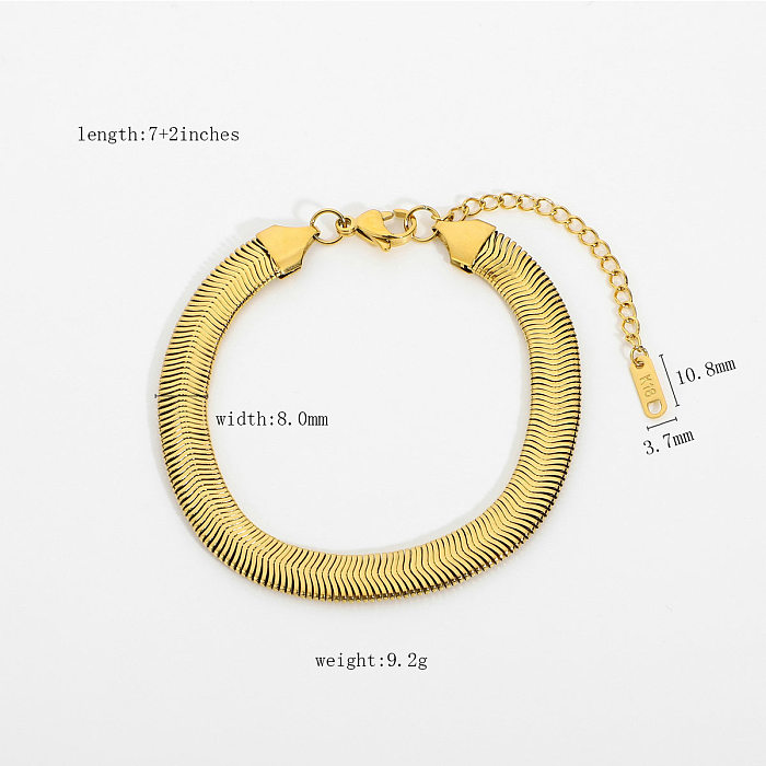 Retro Geometric Stainless Steel Bracelets Stripe Stainless Steel Bracelets