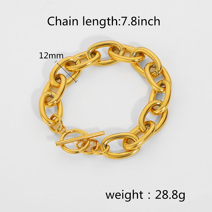Retro Geometric Stainless Steel Bracelets Stripe Stainless Steel Bracelets