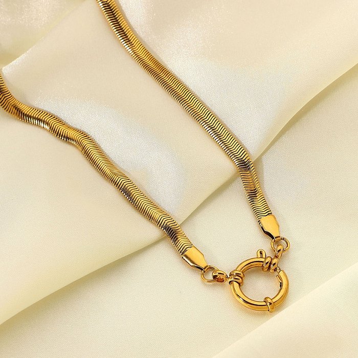 5 mm dicke Halskette mit weicher runder Federschnalle aus Edelstahl mit Schlangenkette
