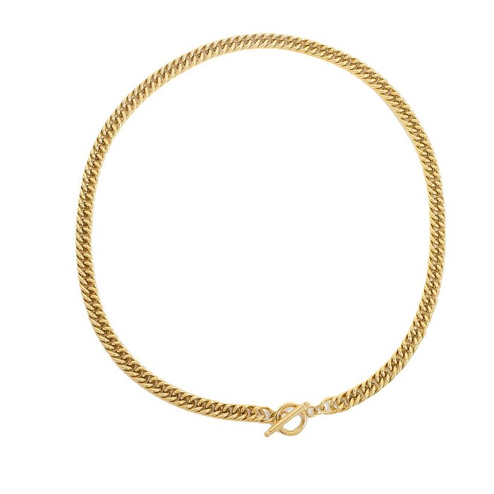 Cuban Thick 14K Gold Plated Stainless Steel Necklace