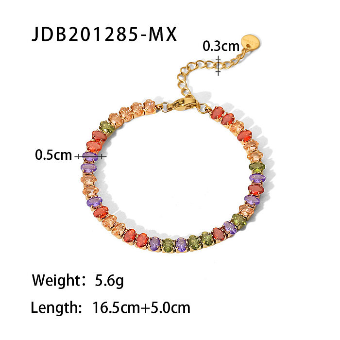 Fashion Geometric Stainless Steel Bracelets Inlay Zircon Stainless Steel Bracelets
