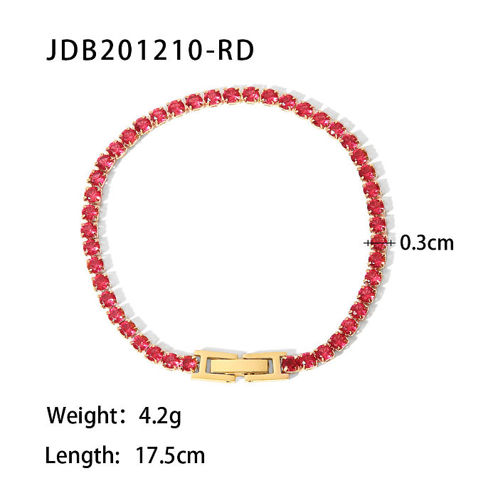 Fashion Geometric Stainless Steel Bracelets Inlay Zircon Stainless Steel Bracelets