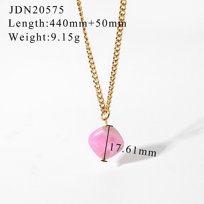 Stainless Steel Allmatch Necklace 18K Gold Plated Stainless Steel Metal Necklace Ladies Jewelry